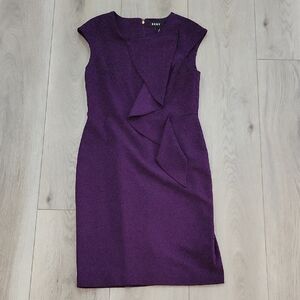 DKNY Deep Purple Midi Dress